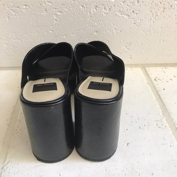 Dolce Vita Black Leather Mules - Picture 6 of 9